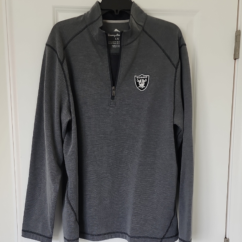 Tommy Bahama Gray Quarter-Zip Sweatshirt